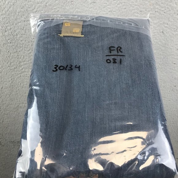 G-Star Jeans Dark Blue Black Regular Straight Denim Pant size 30x34 - Picture 10 of 10